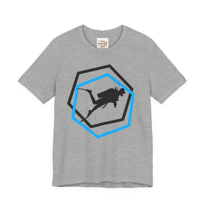 Minimal Scuba Diver Light — Unisex Graphic Tee | Universe
