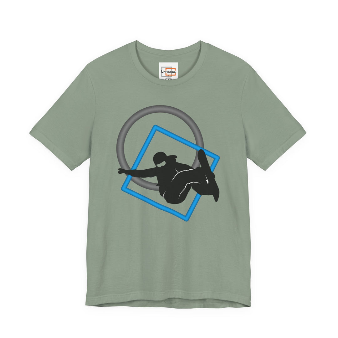 Minimal Snowboarder Light— Unisex Graphic Tee | Universe
