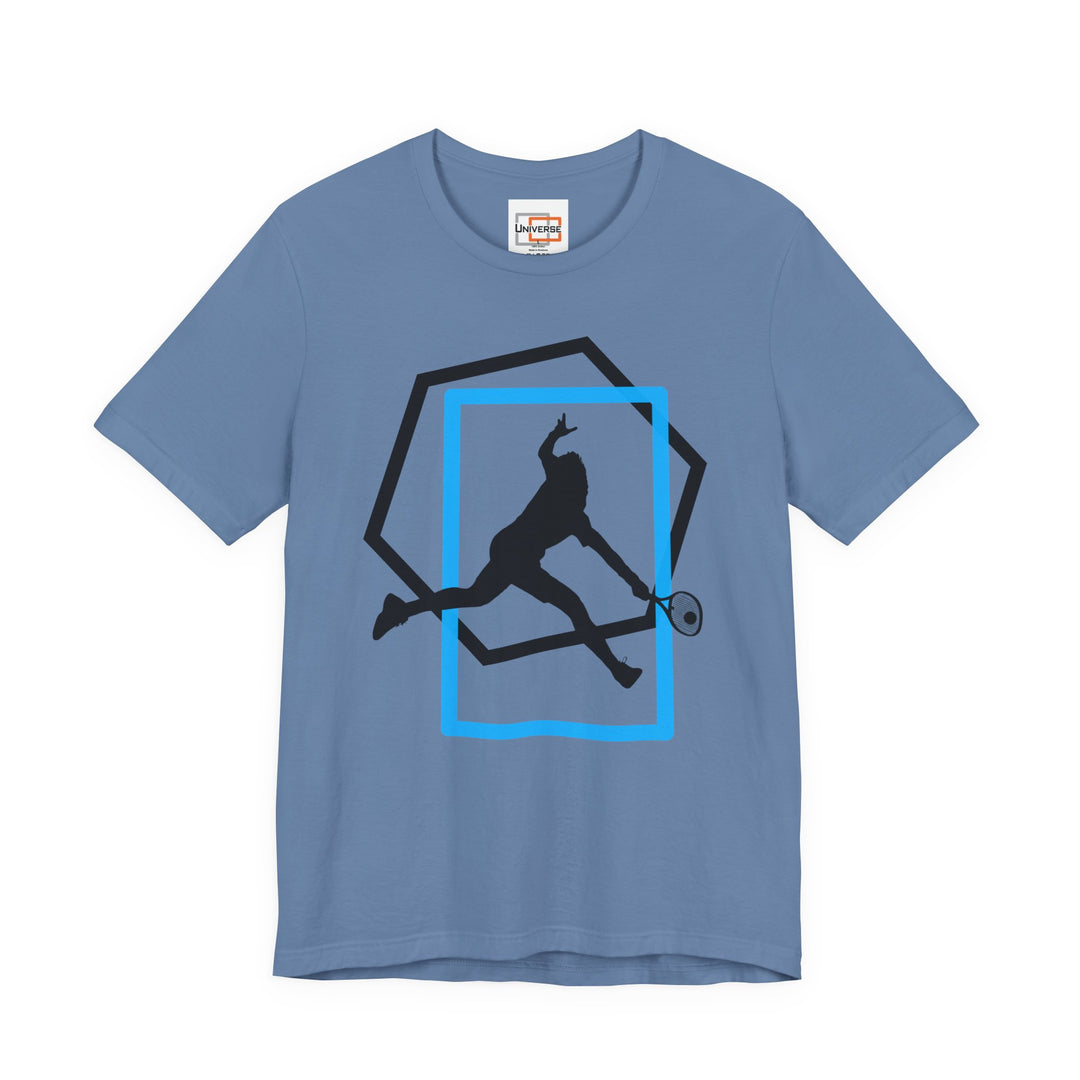 Minimal Tennis Man Light — Unisex Graphic Tee | Universe
