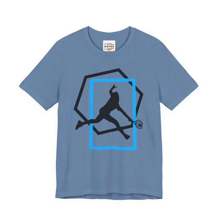 Minimal Tennis Man Light — Unisex Graphic Tee | Universe