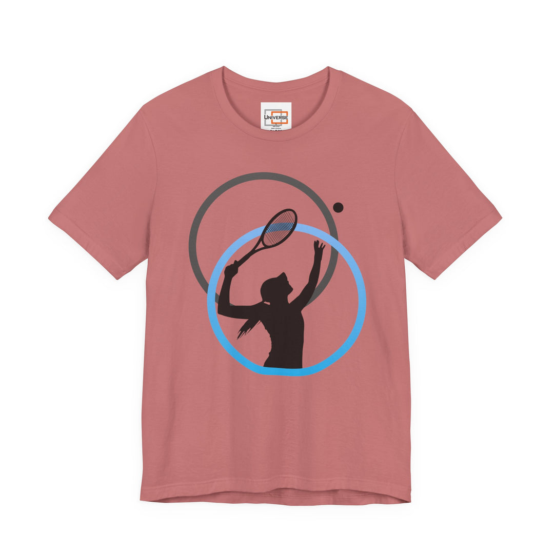 Minimal Tennis Woman Light— Unisex Graphic Tee | Universe