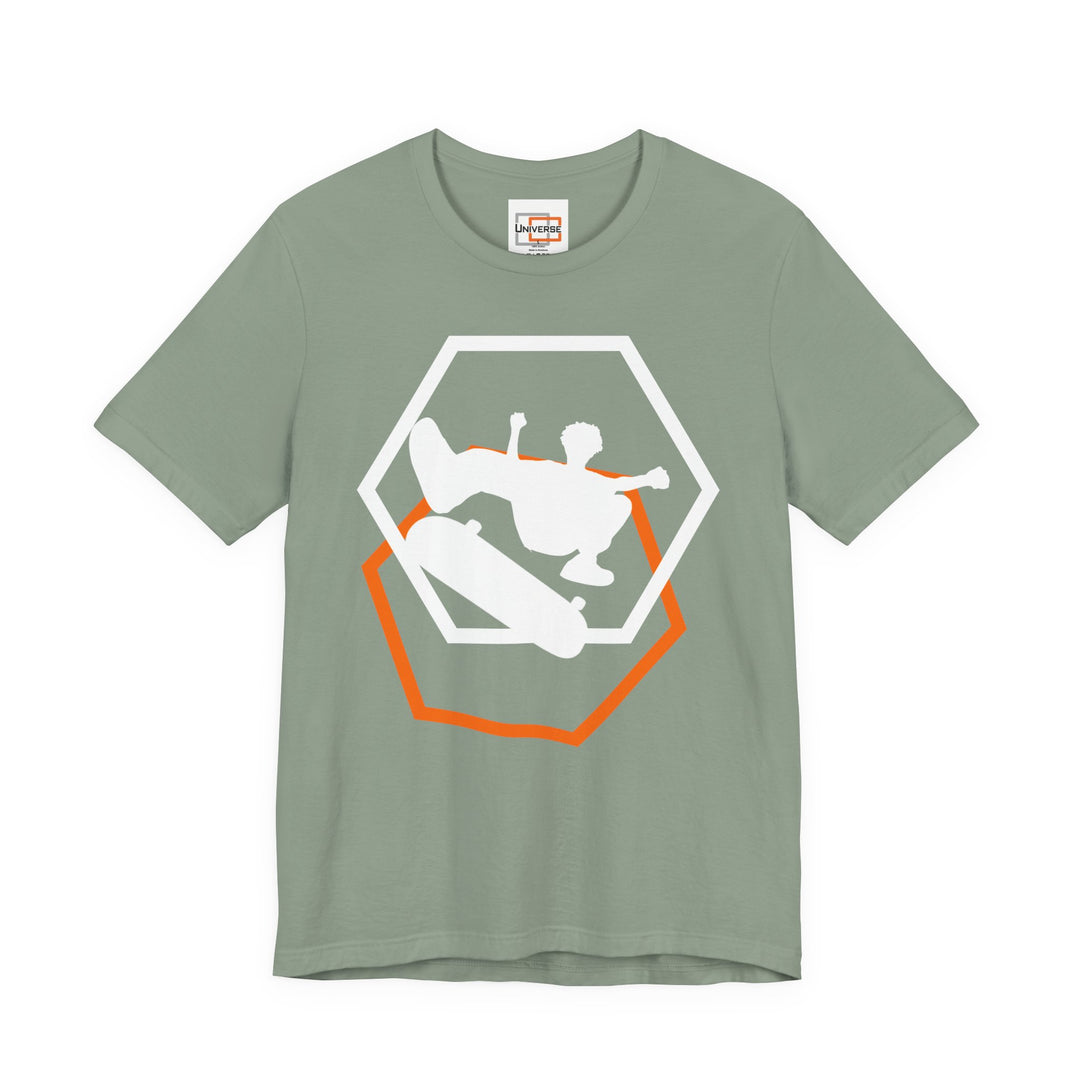 Minimal Skateboarder Dark — Unisex Graphic Tee | Universe