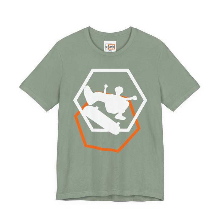 Minimal Skateboarder Dark — Unisex Graphic Tee | Universe