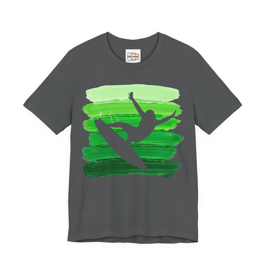 Vintage Surfer Carve Green — Unisex Graphic Tee | Universe