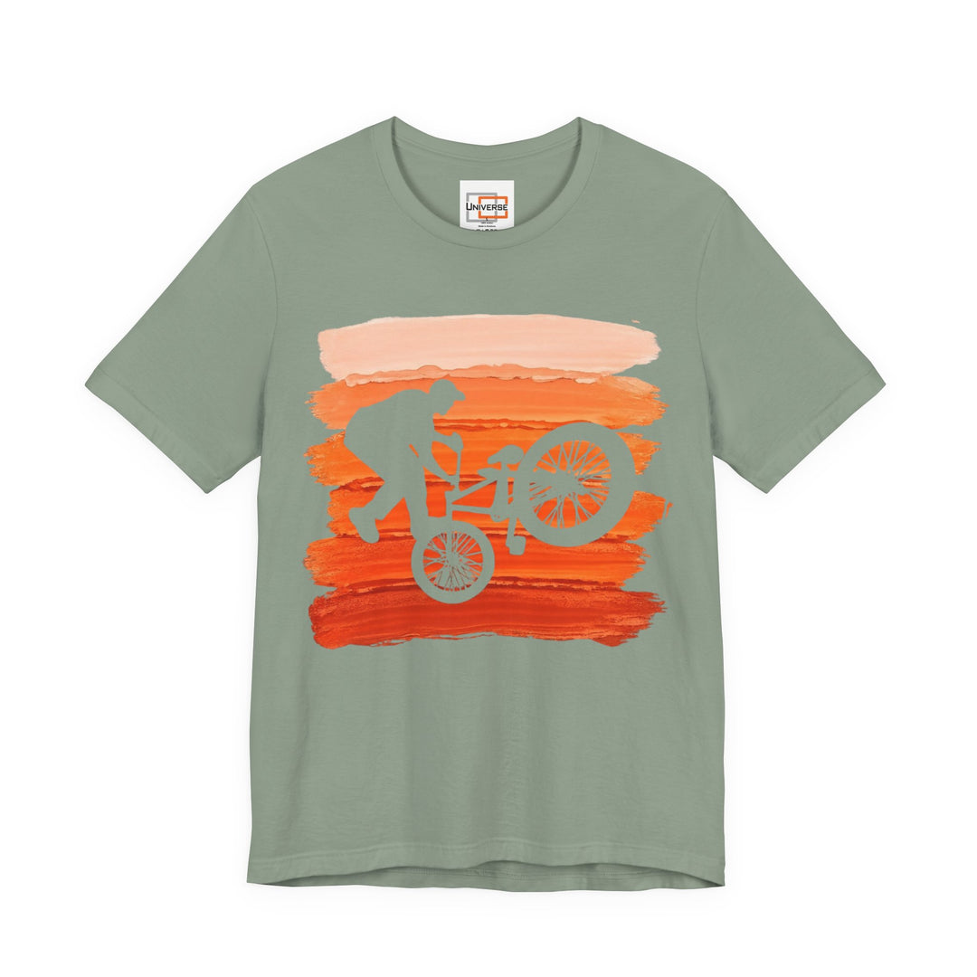 Vintage BMX Orange Stripes — Unisex Graphic Tee | Universe