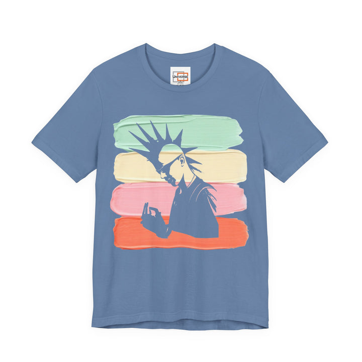 Vintage Punk Pastel Stripes — Unisex Graphic Tee | Universe