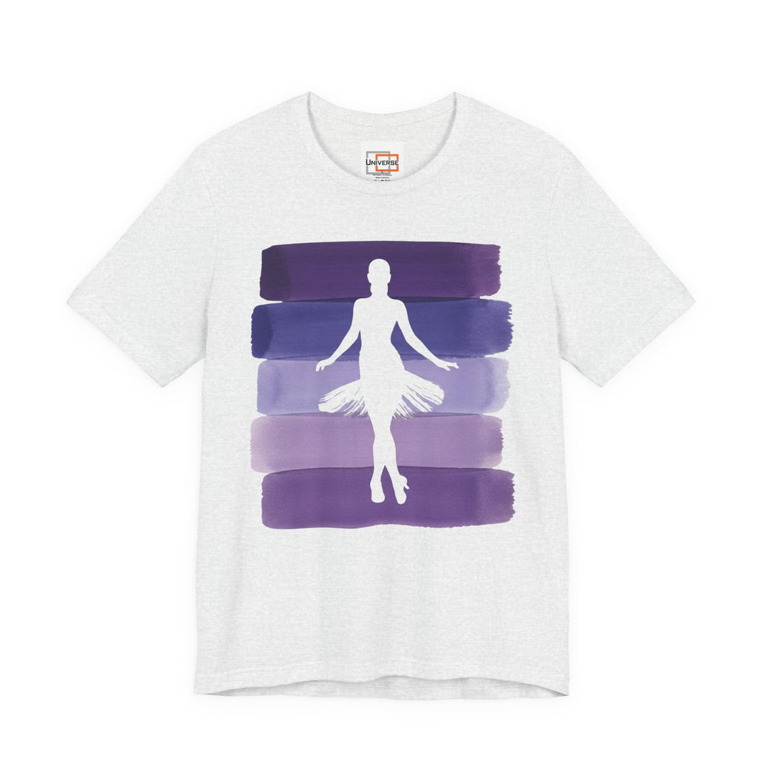 Vintage Ballerina Purple Stripes — Unisex Graphic Tee | Universe