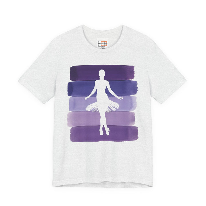 Vintage Ballerina Purple Stripes — Unisex Graphic Tee | Universe