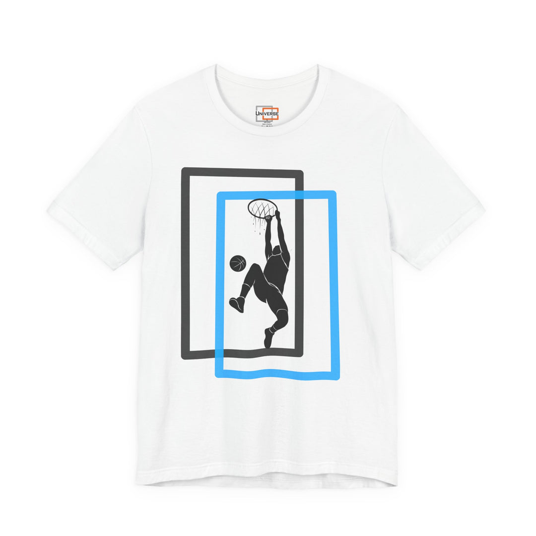 Minimal Basketball Dunk Light — Unisex Graphic Tee | Universe