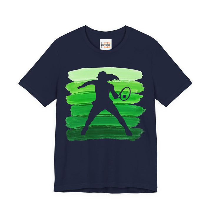 Vintage Tennis Green Stripes — Unisex Graphic Tee | Universe