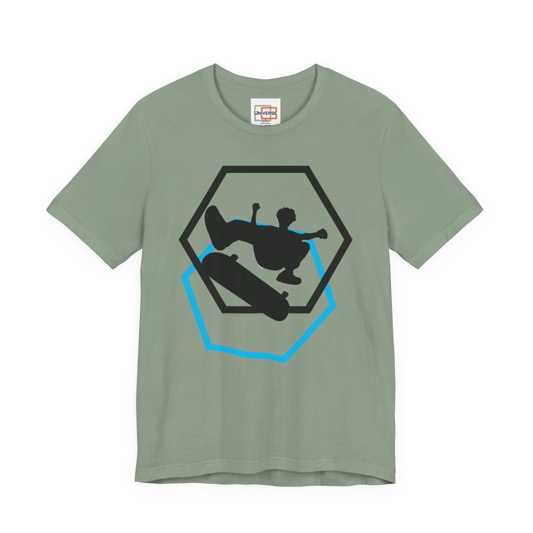 Minimal Skateboarder Light — Unisex Graphic Tee | Universe