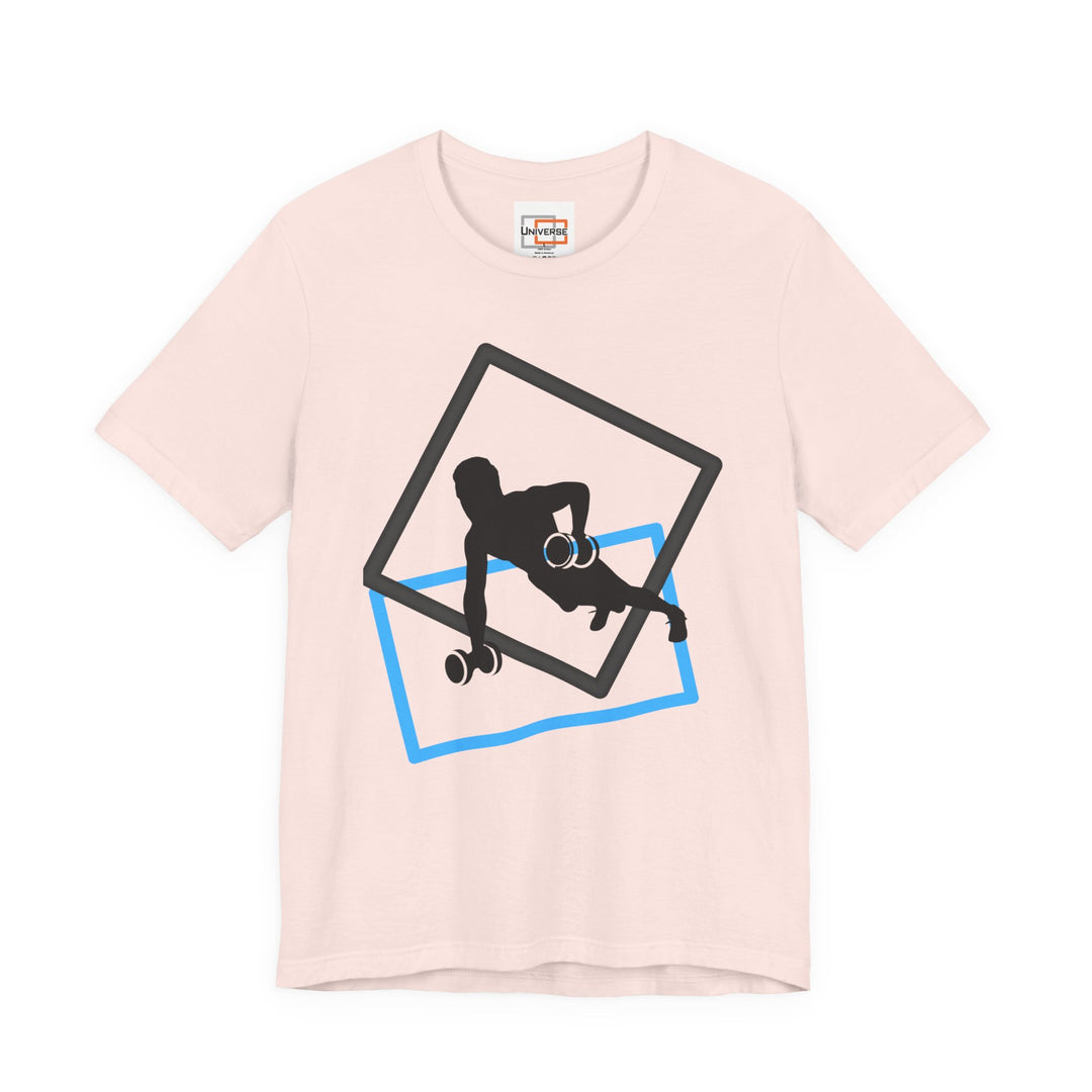 Minimal Dumbbell Row Light — Unisex Graphic Tee | Universe