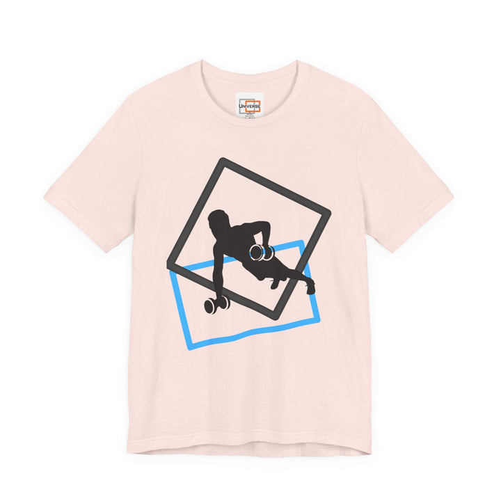 Minimal Dumbbell Row Light — Unisex Graphic Tee | Universe