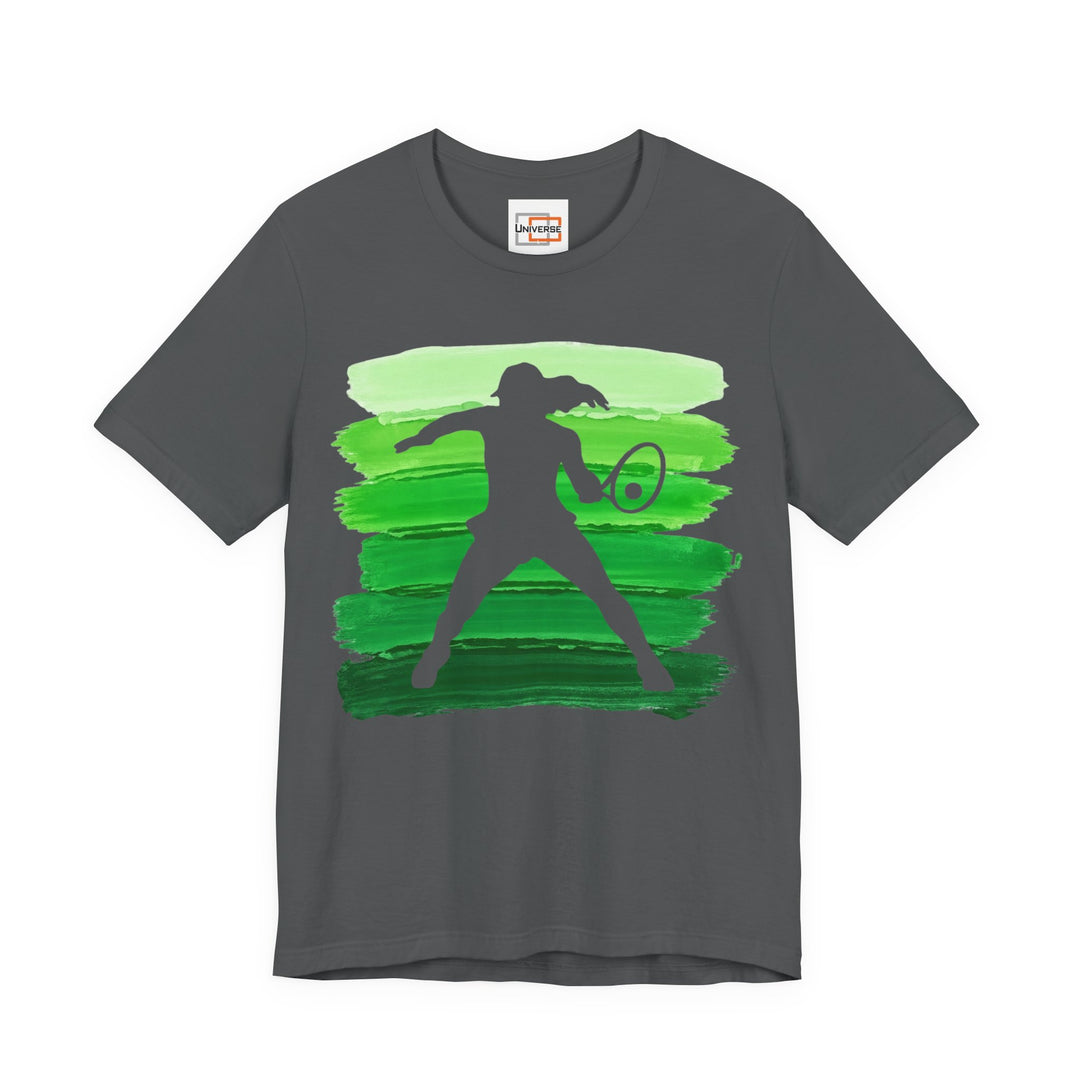 Vintage Tennis Green Stripes — Unisex Graphic Tee | Universe