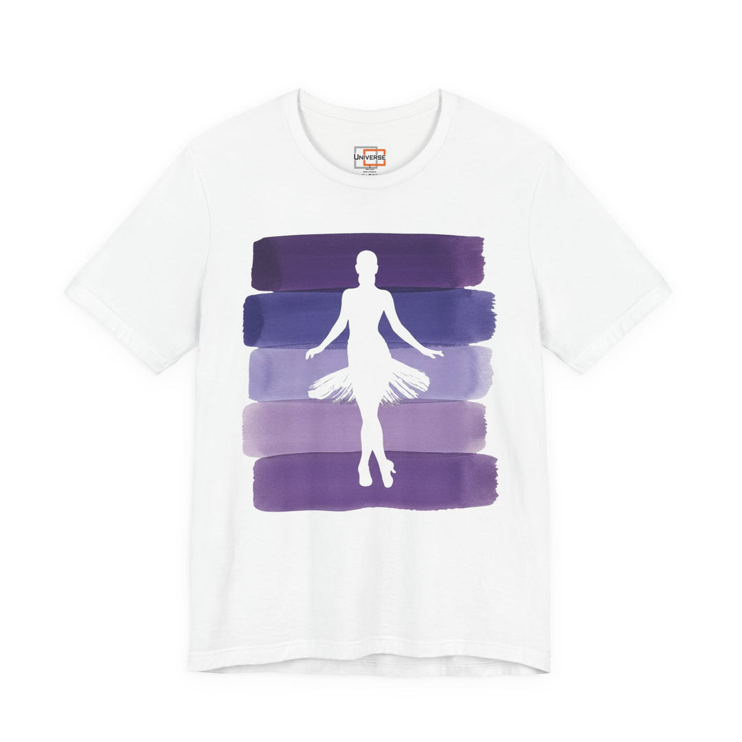 Vintage Ballerina Purple Stripes — Unisex Graphic Tee | Universe