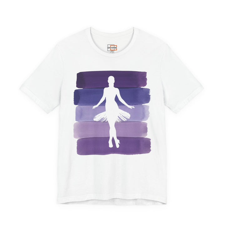Vintage Ballerina Purple Stripes — Unisex Graphic Tee | Universe