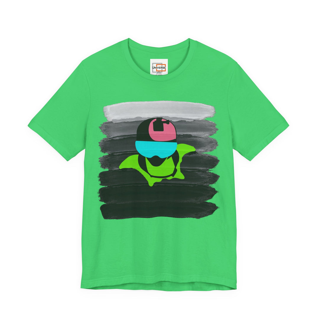 Vintage Wingsuit Flyer Grey Stripes — Unisex Graphic Tee | Universe