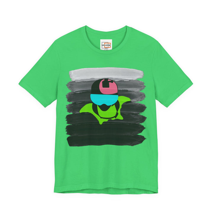 Vintage Wingsuit Flyer Grey Stripes — Unisex Graphic Tee | Universe