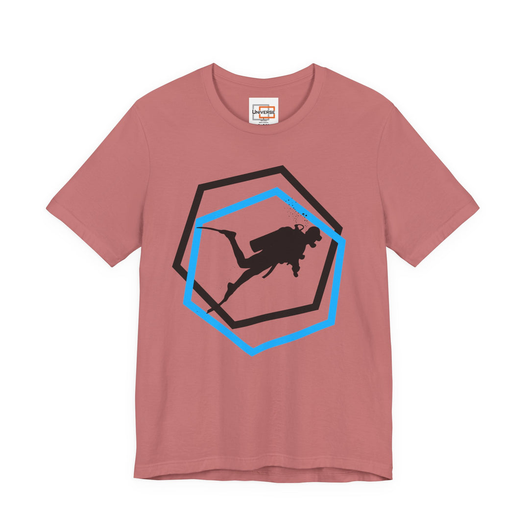 Minimal Scuba Diver Light — Unisex Graphic Tee | Universe