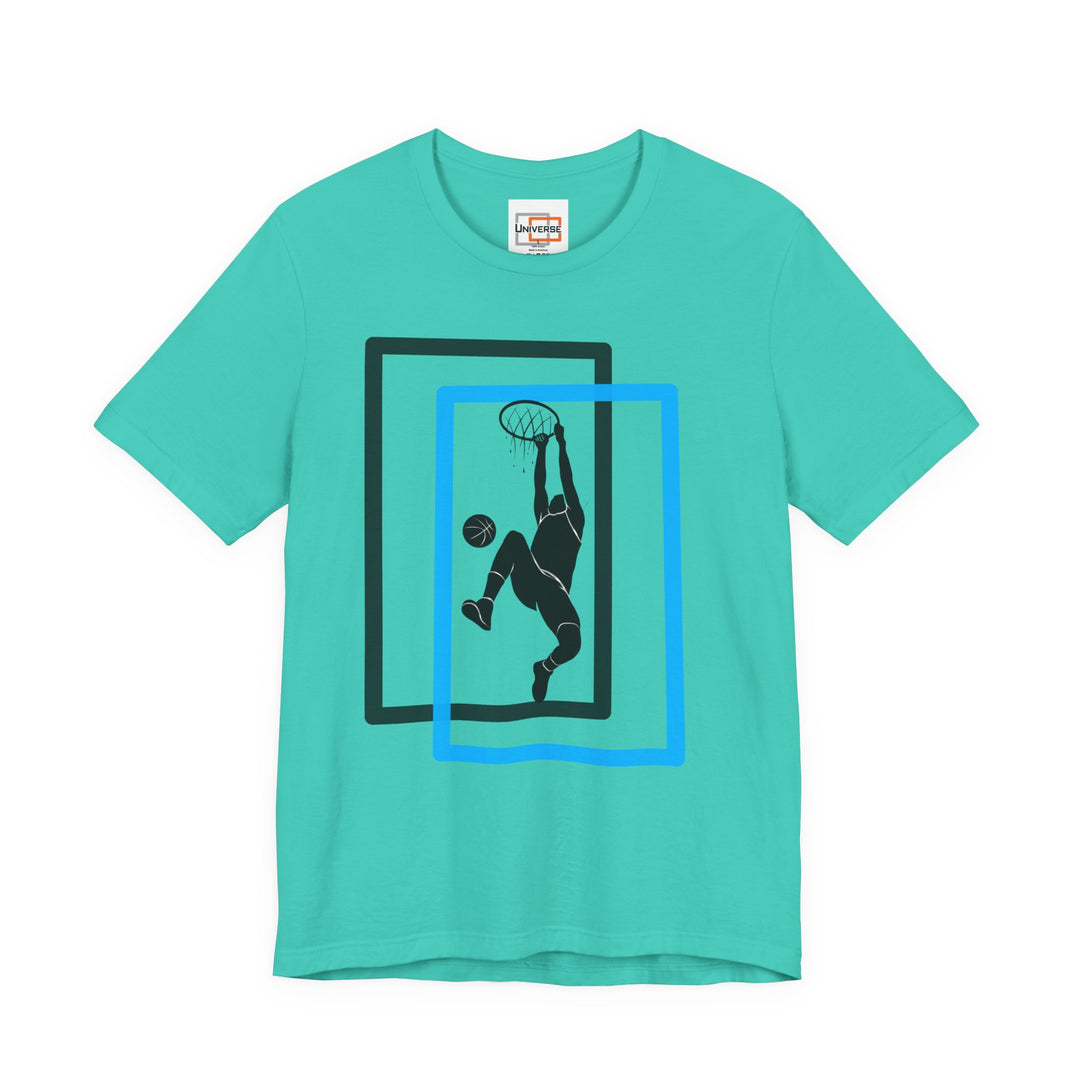 Minimal Basketball Dunk Light — Unisex Graphic Tee | Universe