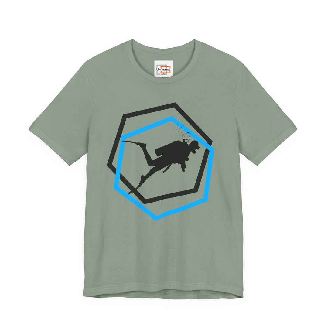 Minimal Scuba Diver Light — Unisex Graphic Tee | Universe