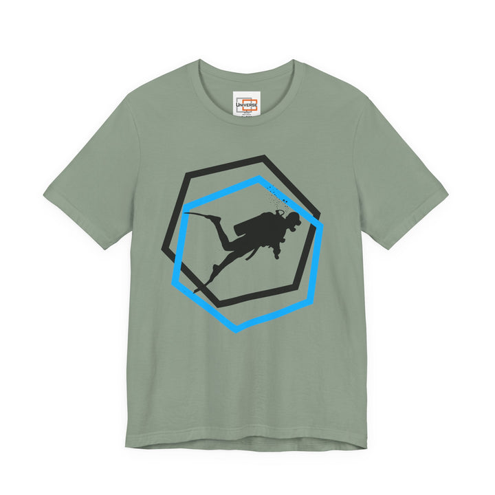 Minimal Scuba Diver Light — Unisex Graphic Tee | Universe