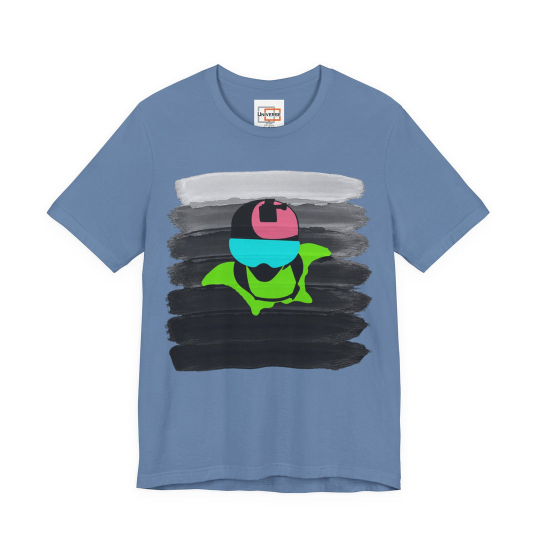 Vintage Wingsuit Flyer Grey Stripes — Unisex Graphic Tee | Universe