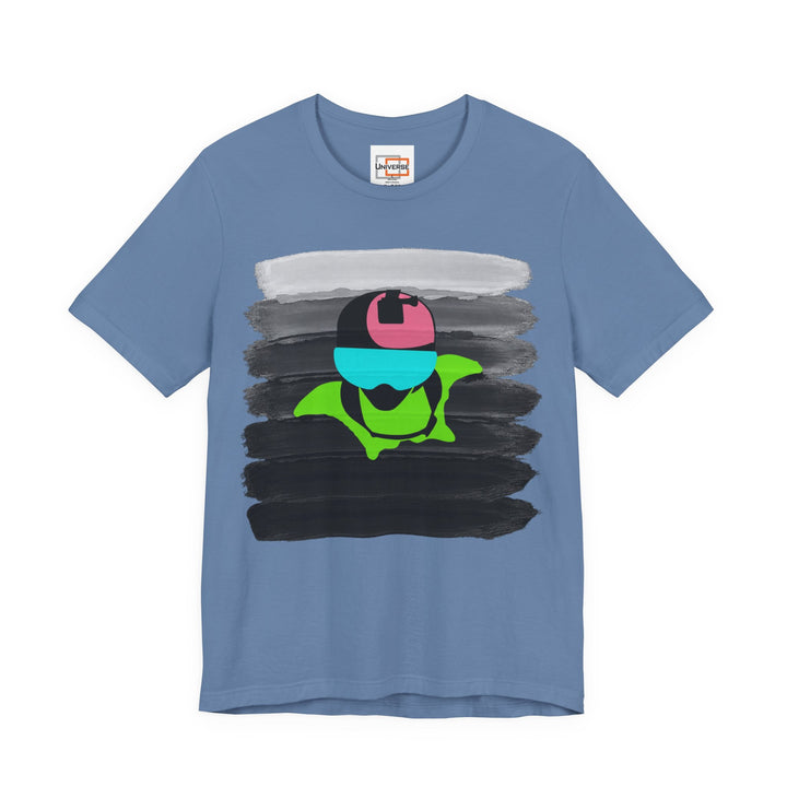 Vintage Wingsuit Flyer Grey Stripes — Unisex Graphic Tee | Universe