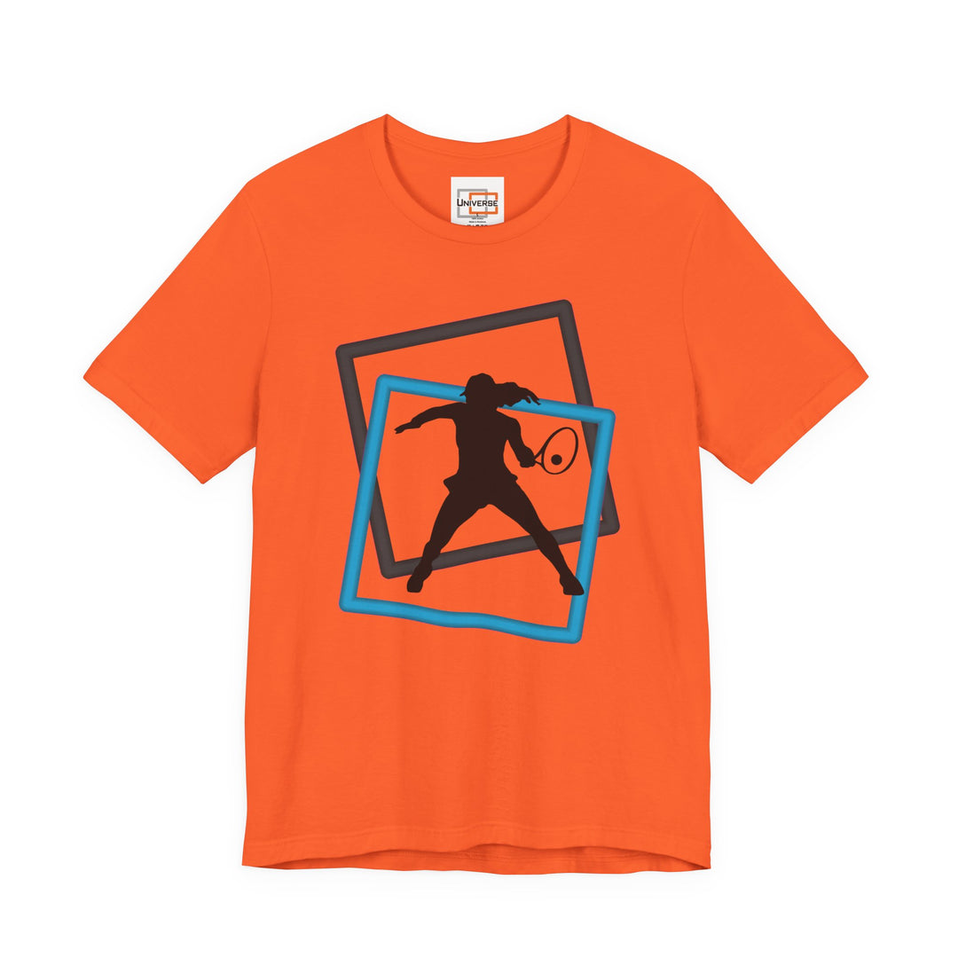 Minimal Tennis Woman Light— Unisex Graphic Tee | Universe