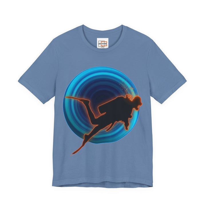 Neon Diver Vortex— Unisex Graphic Tee | Universe