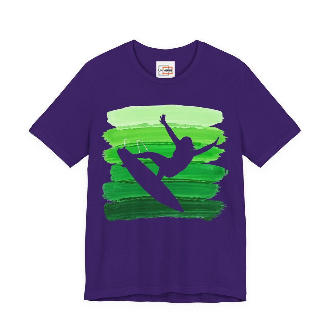 Vintage Surfer Carve Green — Unisex Graphic Tee | Universe