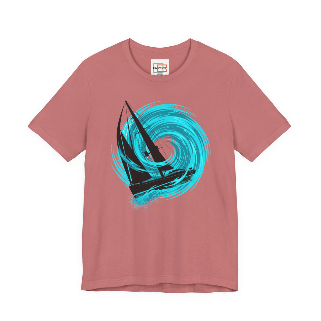 Neon Yacht Vortex — Unisex Graphic Tee | Universe