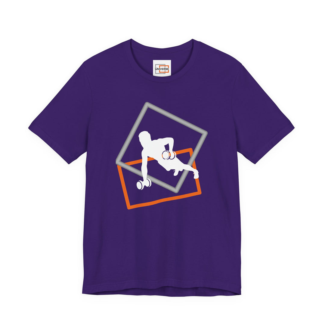 Minimal Dumbbell Row Dark — Unisex Graphic Tee | Universe