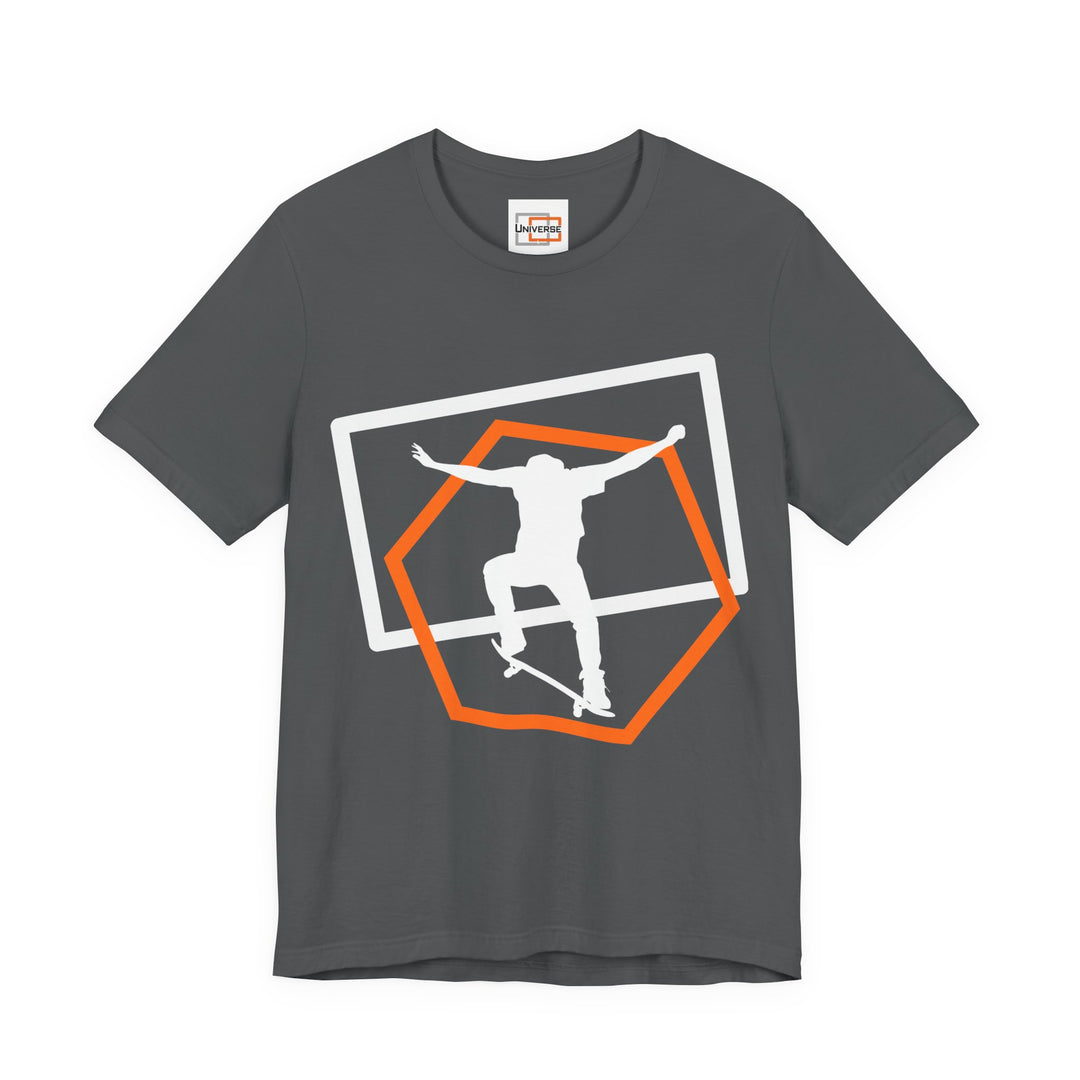 Minimal Skateboarder Ollie Dark — Unisex Graphic Tee | Universe