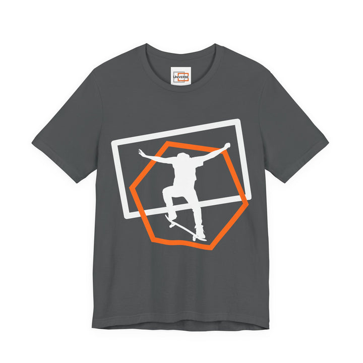 Minimal Skateboarder Ollie Dark — Unisex Graphic Tee | Universe