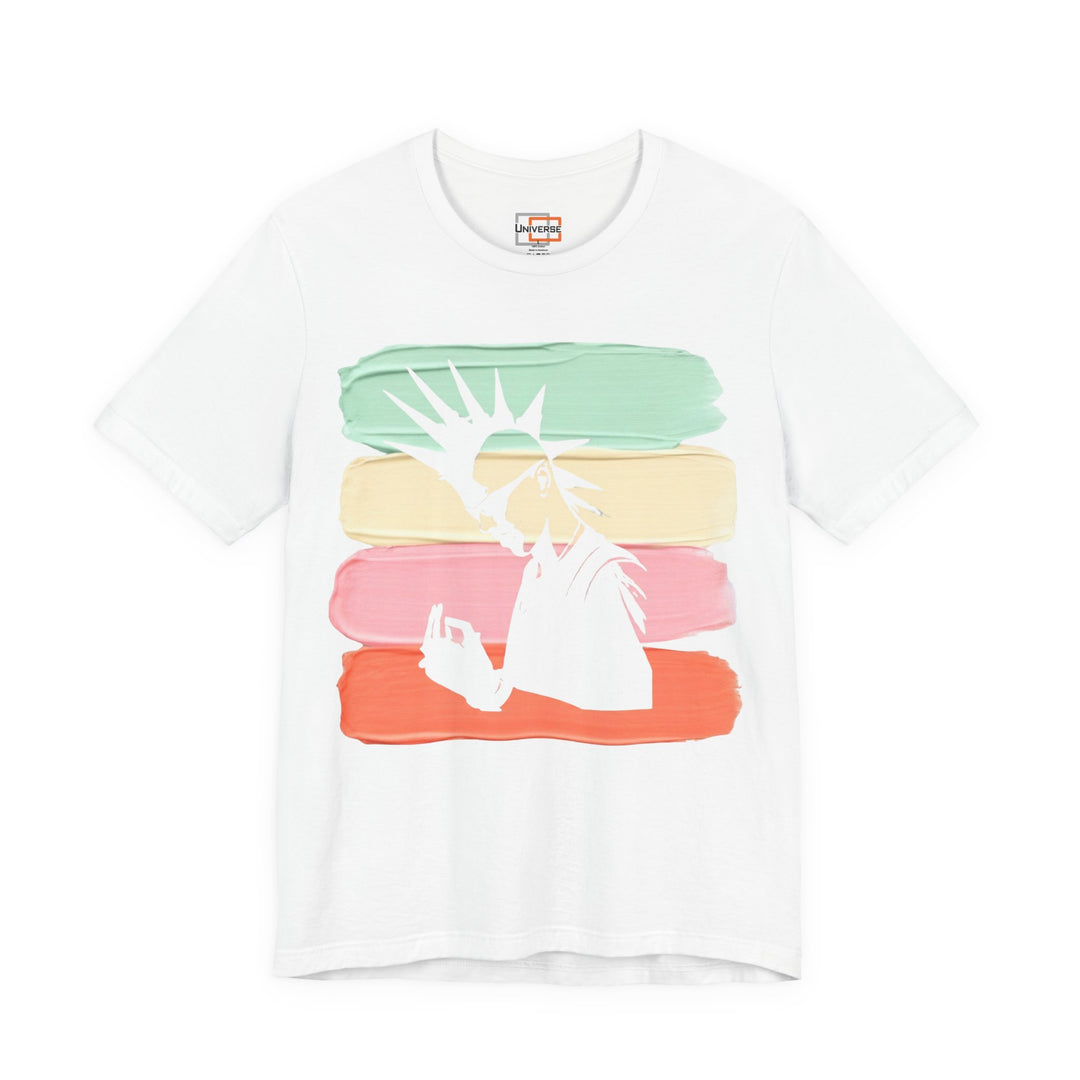 Vintage Punk Pastel Stripes — Unisex Graphic Tee | Universe