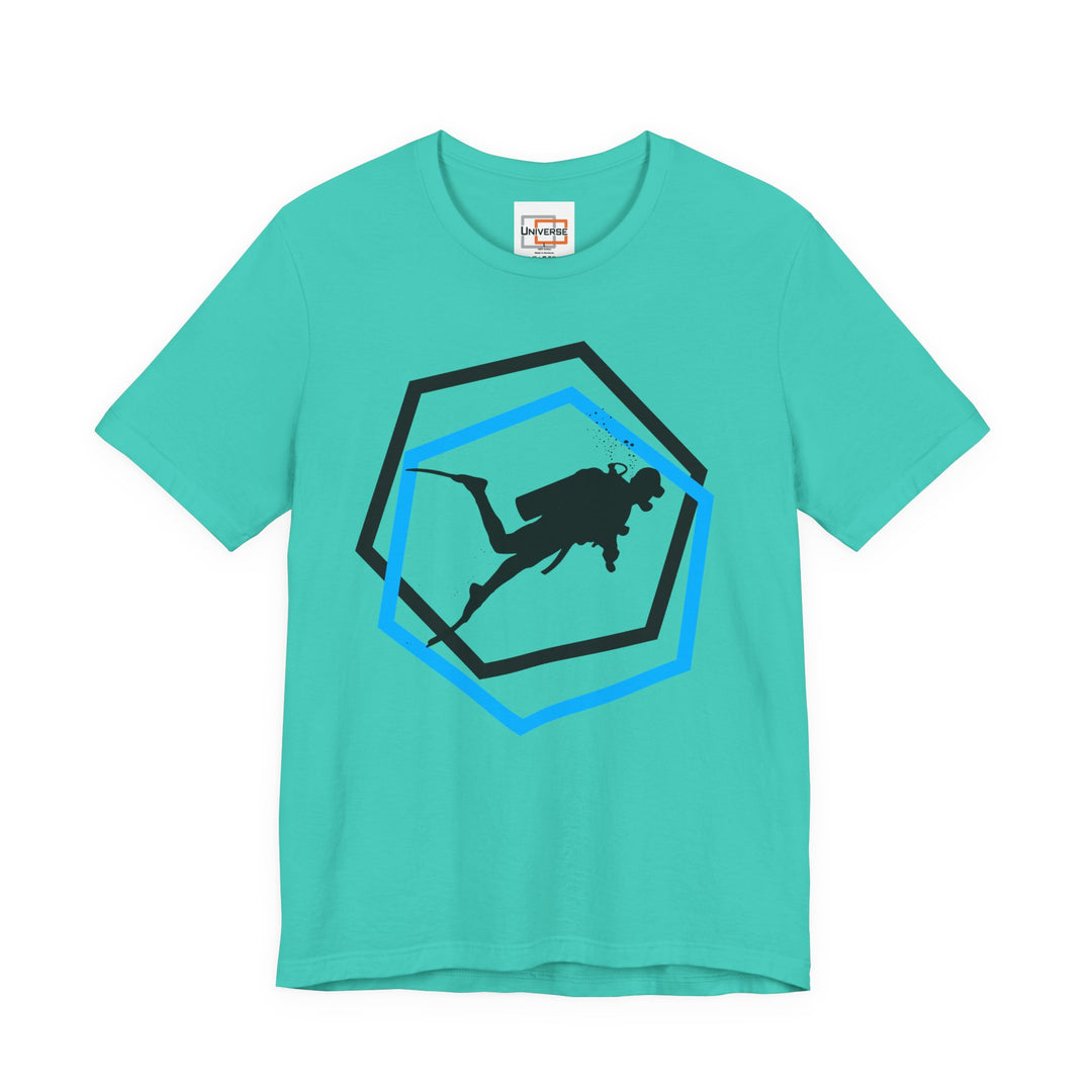Minimal Scuba Diver Light — Unisex Graphic Tee | Universe