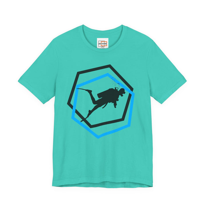 Minimal Scuba Diver Light — Unisex Graphic Tee | Universe