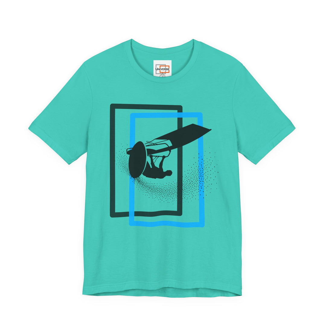 Minimal Windsurfer Light — Unisex Graphic Tee | Universe