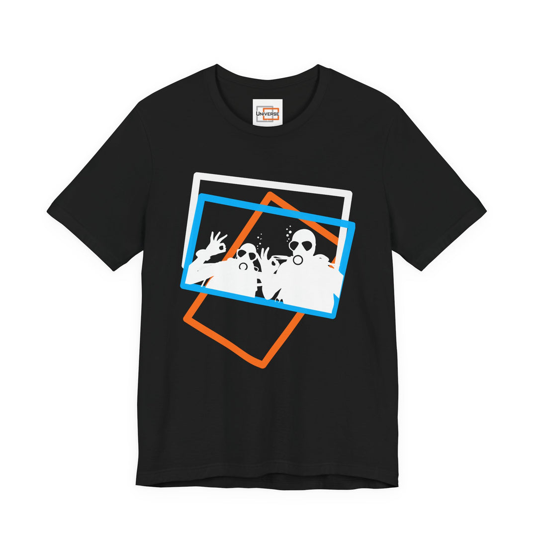 Minimal Scuba Duo Dark — Unisex Graphic Tee | Universe