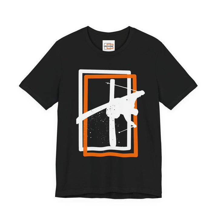 Minimal Freestyle Skier Dark — Unisex Graphic Tee | Universe