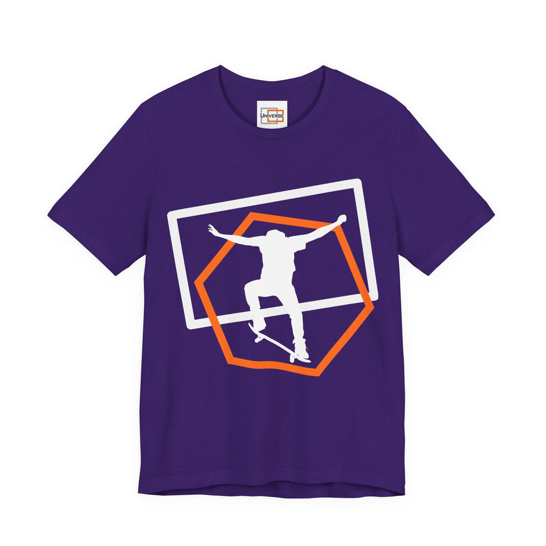 Minimal Skateboarder Ollie Dark — Unisex Graphic Tee | Universe