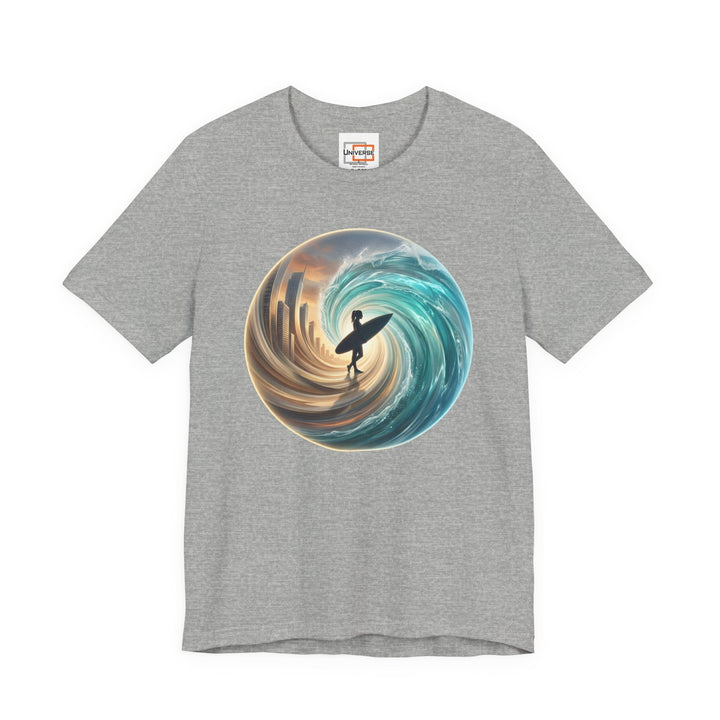 City Wave Surfer Vortex — Unisex Graphic Tee | Universe