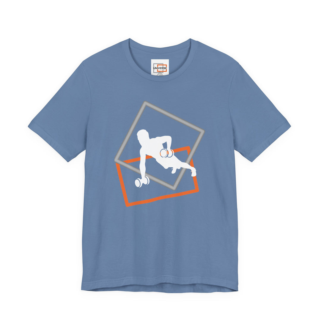 Minimal Dumbbell Row Dark — Unisex Graphic Tee | Universe
