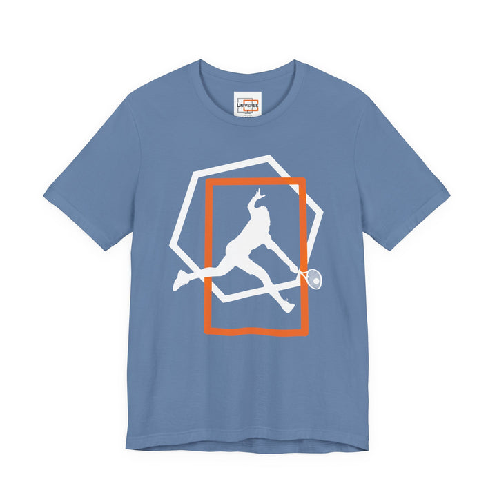 Minimal Tennis Man Dark — Unisex Graphic Tee | Universe