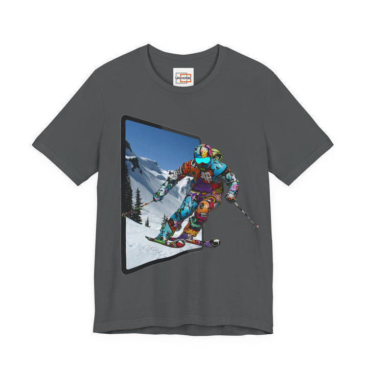 Graffiti Skier Portal — Unisex Graphic Tee | Universe