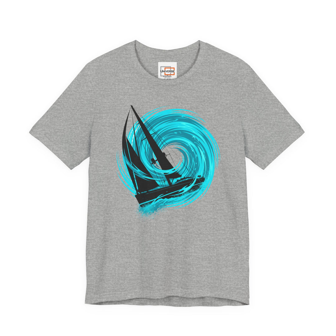 Neon Yacht Vortex — Unisex Graphic Tee | Universe