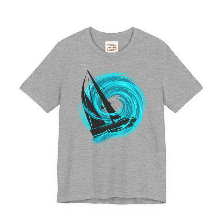 Neon Yacht Vortex — Unisex Graphic Tee | Universe