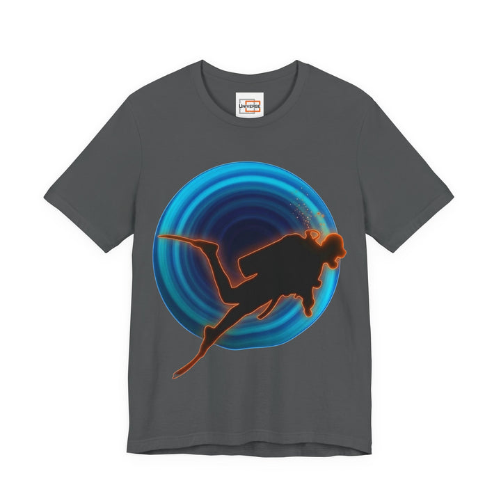 Neon Diver Vortex— Unisex Graphic Tee | Universe