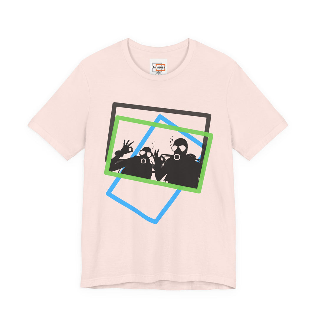 Minimal Scuba Duo Light — Unisex Graphic Tee | Universe